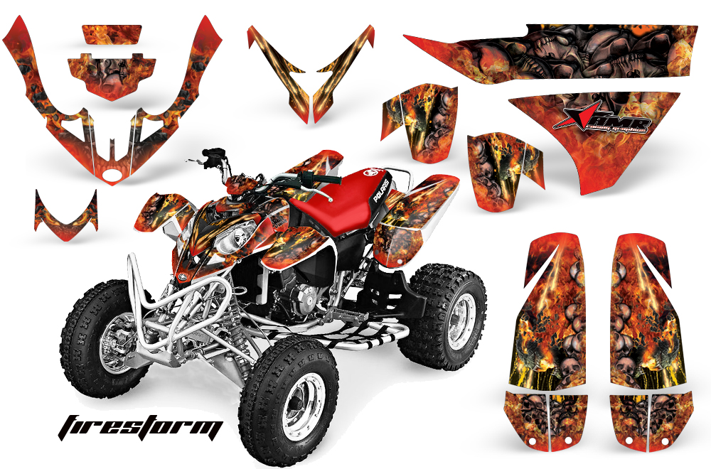 Polaris Predator 500 Graphics Kit Firestorm RED (645 of 1366)